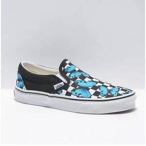 NEW Vans Slip-On Butterfly Checkerboard Skate Shoes